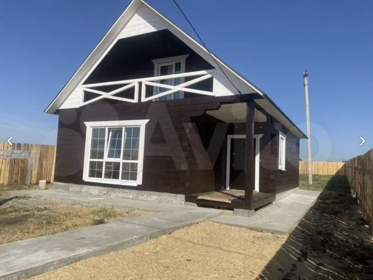 Фото из реального объявления на Авито. Стоимость 2 900 000, площадь 120 м2. Первый этаж: 2 комнаты, 1 санузел. Второй этаж: перспективная мансарда. Это не шутка. 