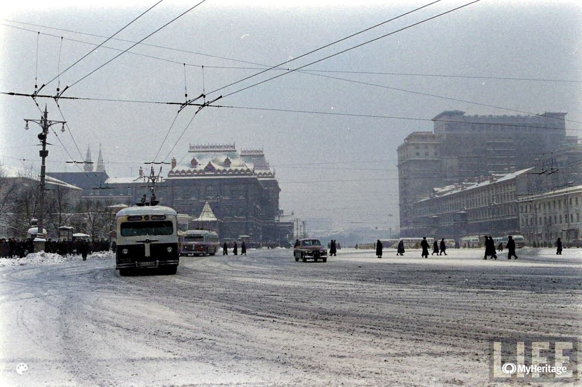 Москва 1950-х в цвете | Now&Then Russia | Дзен