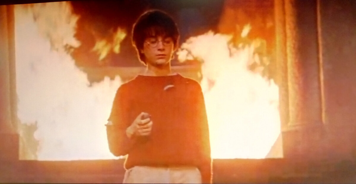 Гарри Поттер держит в руках философский камень.