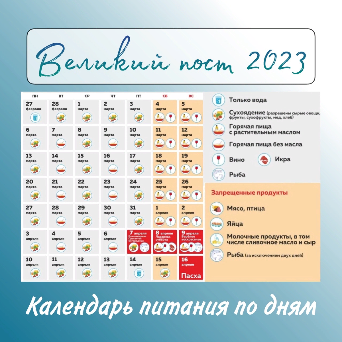 Христианские посты в 2023