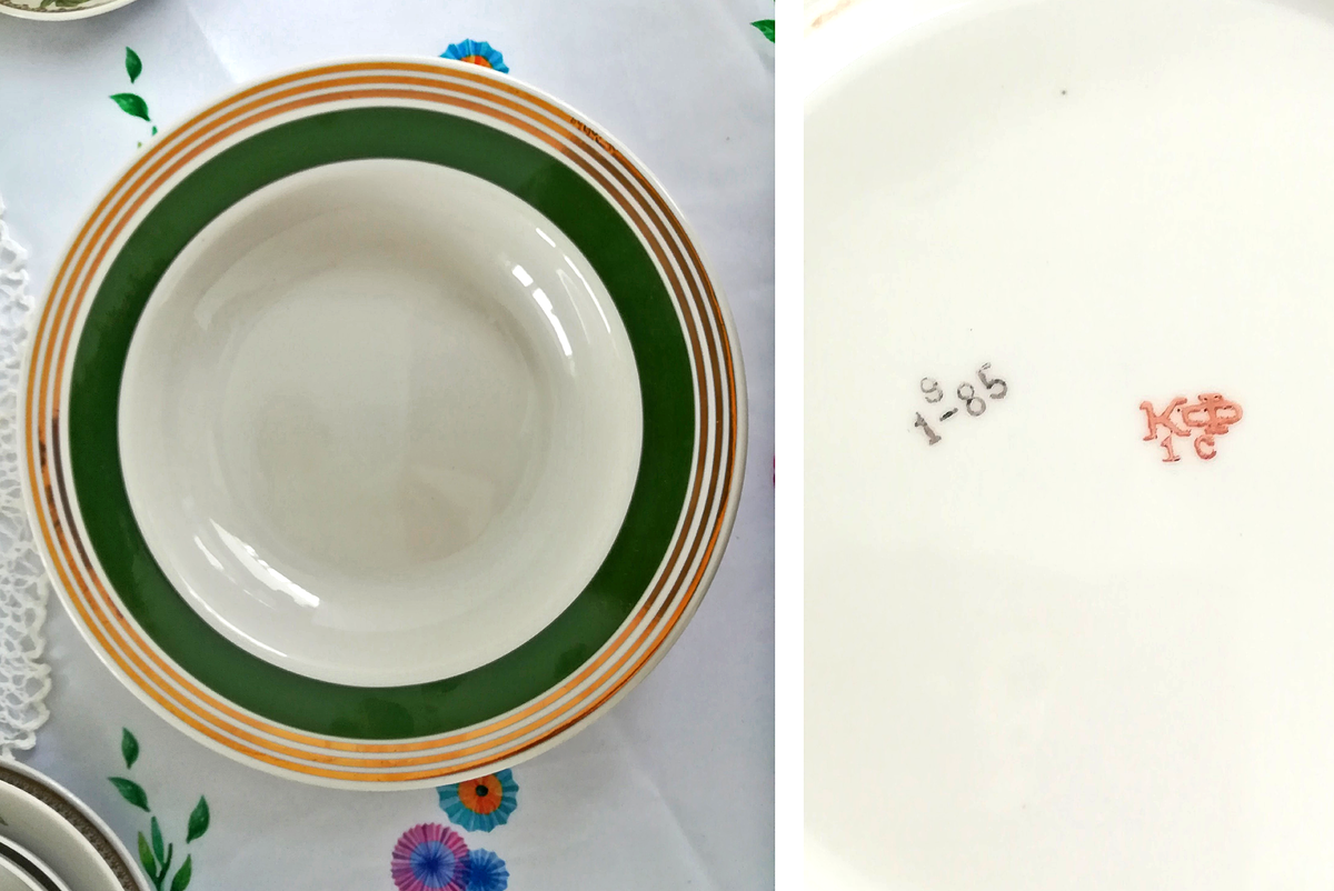 "Красный фарфорист", 1962-1971гг. выпуска. Три беговых дорожки из золотишка. 