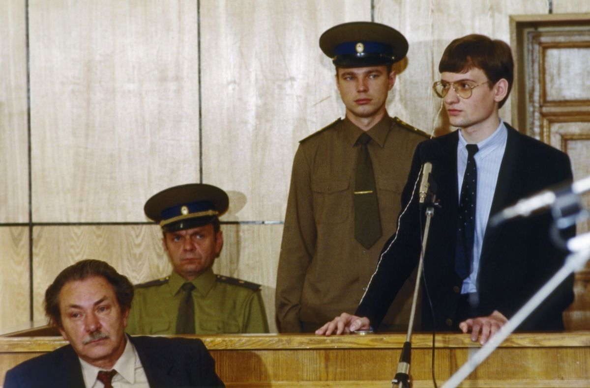 Самолет на красной площади 1987