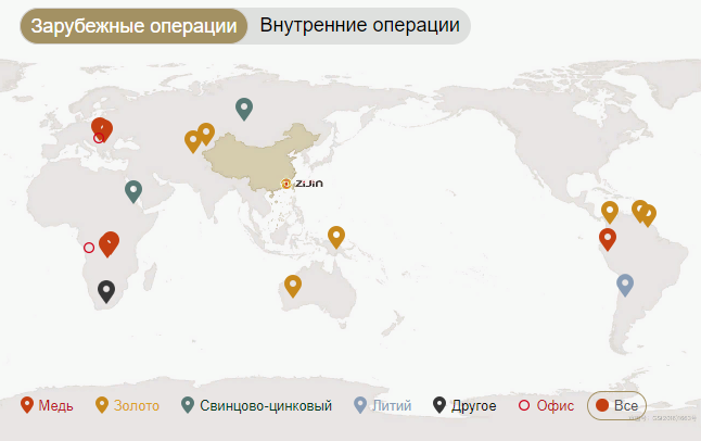 Карта деятельности по миру