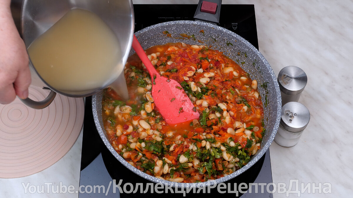 Вкусная Фасоль с овощами в томатном соусе! Аппетитное овощное блюдо с  фасолью в томате! | Дина, Коллекция Рецептов | Дзен