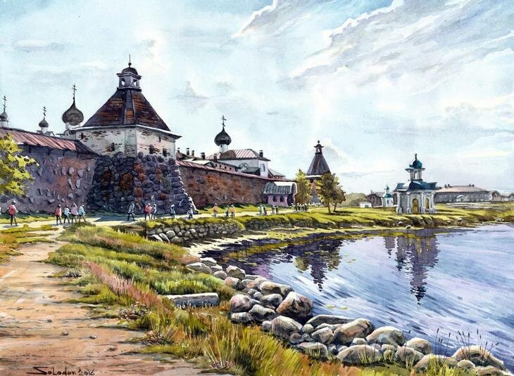 Соловецкий монастырь. Полдень.