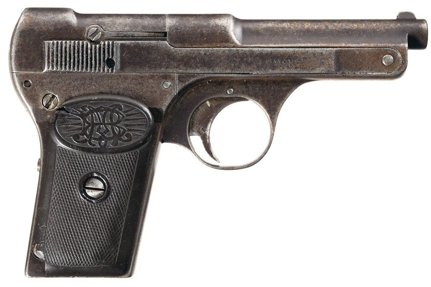 Пистолет Бернардона-Мартэ  обр. 1907 года. Вид справа.
