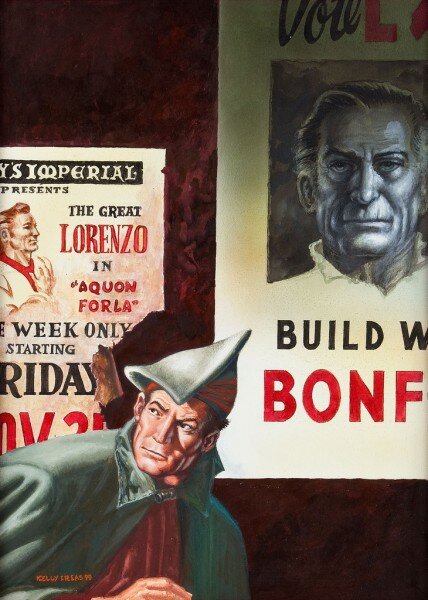 Рис. К. Фриса. Авторская переработка иллюстрации к журнальной публикации романа Роберта Хайнлайна "Двойная звезда". Изображение взято из открытых источников