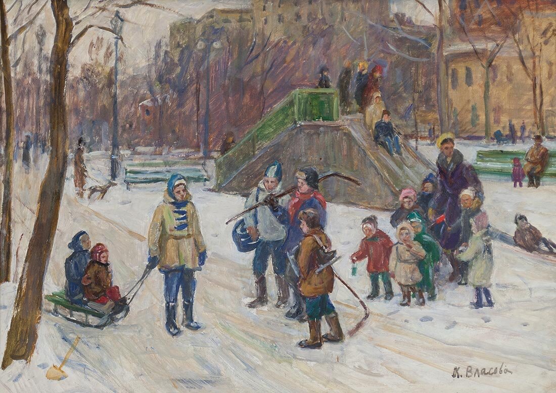 В полдень ребята вышли во двор. Картины советских художников. Советское детство в живописи.