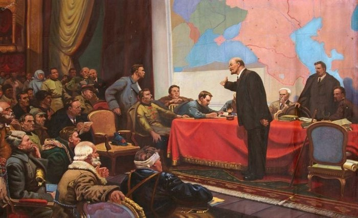 «Владимир Ильич Ленин у карты ГОЭЛРО», художник Шматько Л.А. (Харьков, СССР, 1957 г.)