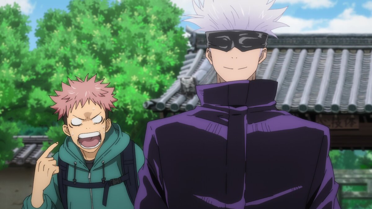 Годжо сатору аниме. Дзюнпей и итадори юдзи. Жужутсу кайсен. Jujutsu kaisen аниме. Джуджу кайсен.
