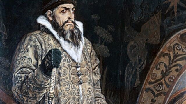 Репродукция картины Виктора Васнецова «Царь Иван Грозный» из собрания Государственной Третьяковской галереи.