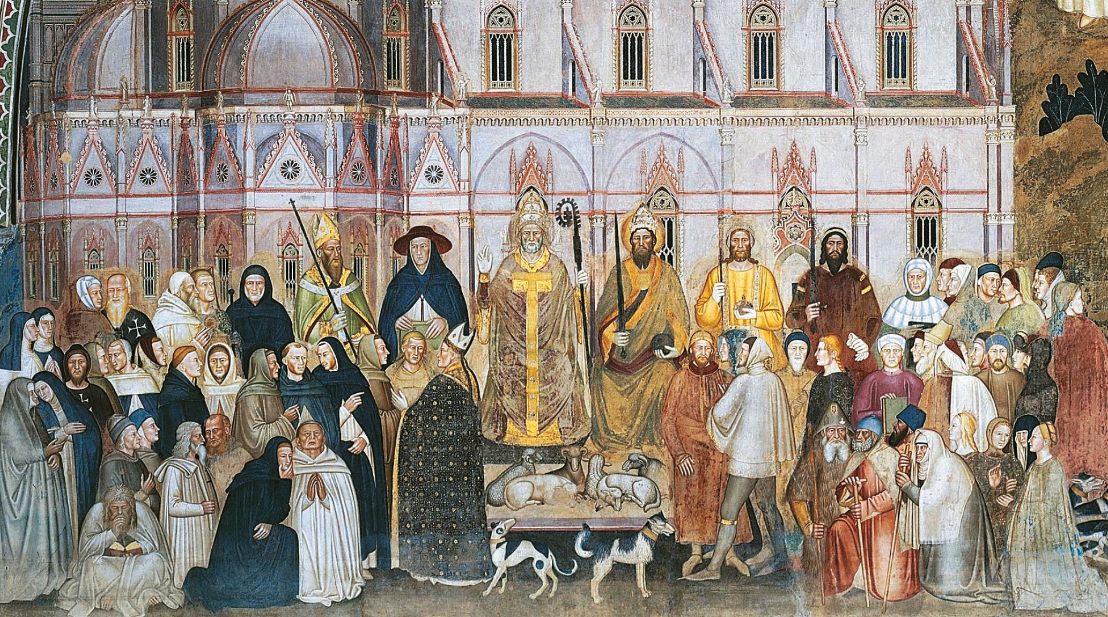 Триумф церкви на фреске Флорентийского собора (художник Андреа Бонайути)