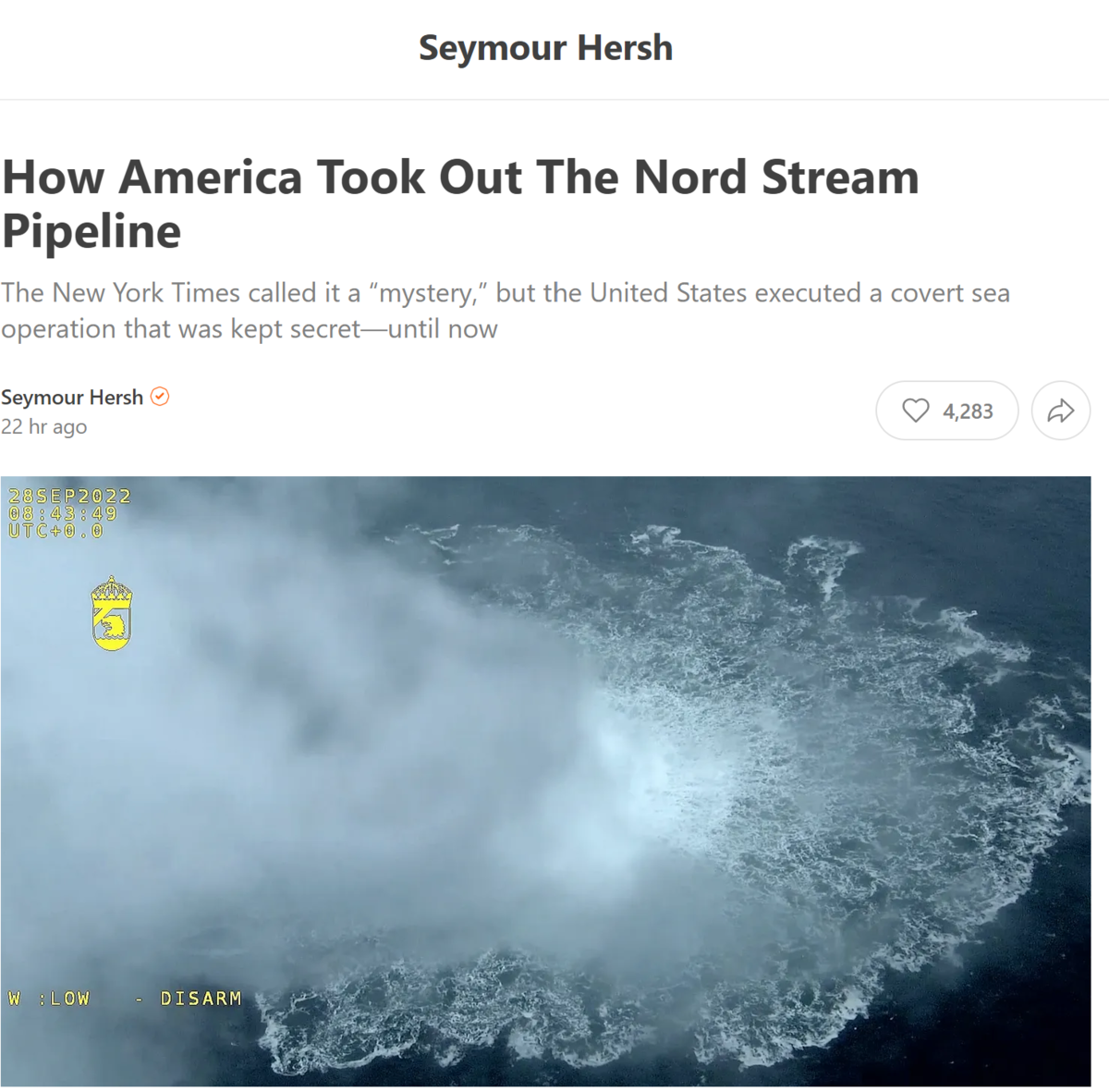 Американский журналист, который никого не боится, написал о том, что ему стало известно