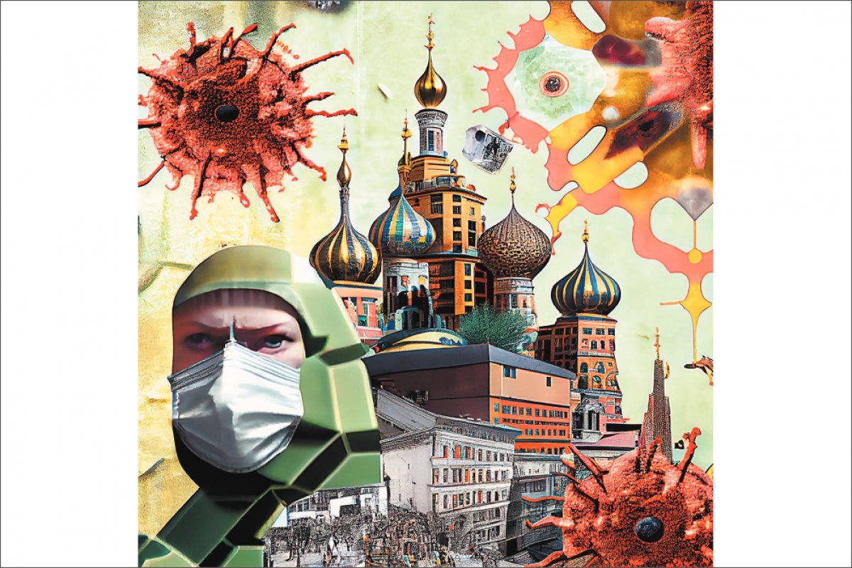    Образы СВО и эпидемии искусственный интеллект технично объединил в один.