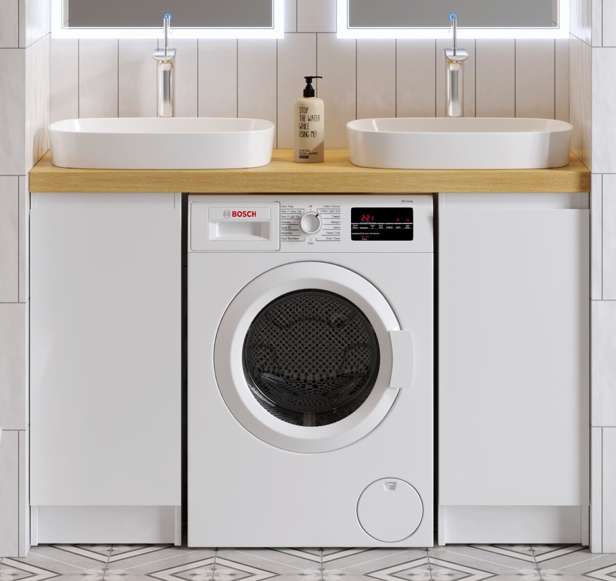 Тумба с двойной раковиной Soft Double бренда Alavann
