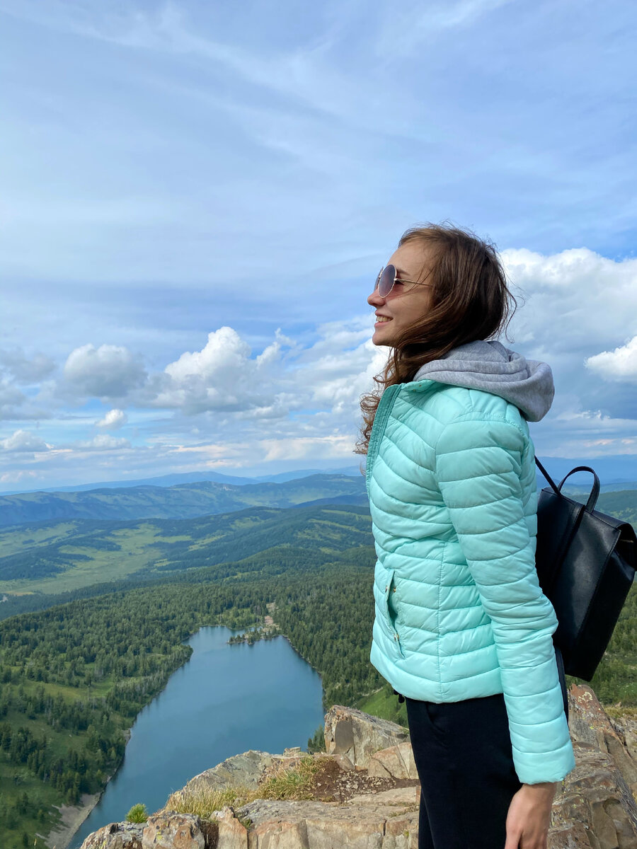 Республика Алтай, панорама с Красной горы, 2020 год