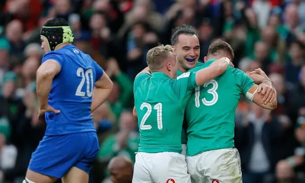Ирландия положила конец долгой беспроигрышной серии Франции, которая длилась с 2021 года. Фотография: Peter Fitzpatrick/Action Plus/Shutterstock