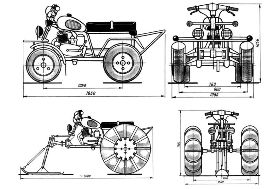 Размеры трицикла. Квадроцикл из Оки 4х4 чертежи. Чертежи квадроцикла из Урала 4х4 чертежи. Квадроцикл ВАЗ 2108 чертеж. Чертеж рамы квадроцикла с двигателем 2108.
