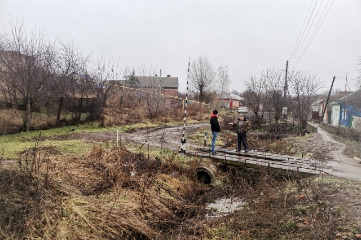 В Острогожске Воронежской области тонет часть улицы Набережной | АиФ Воронеж  | Дзен