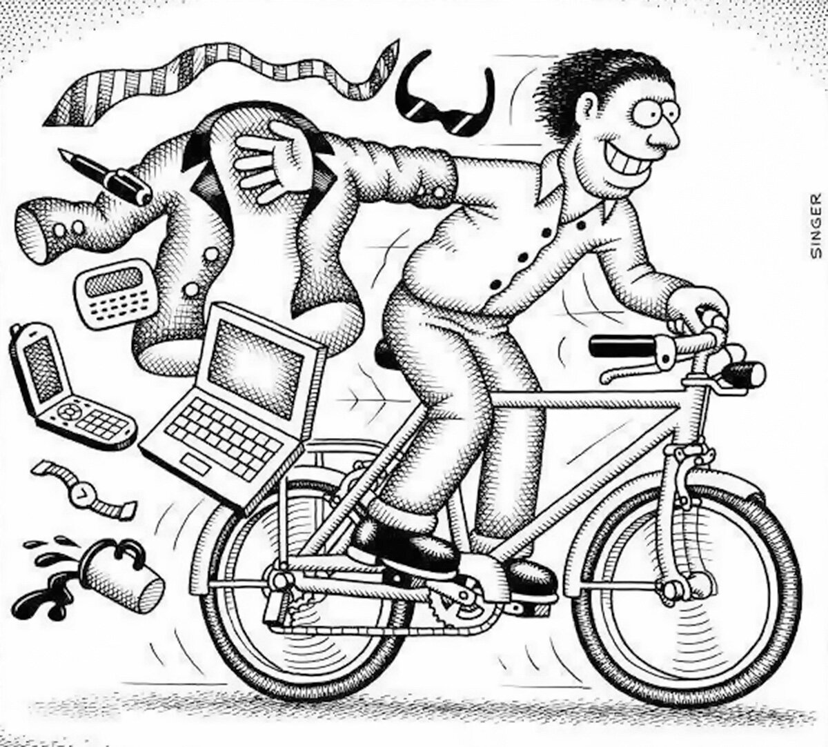 Кататься на велосипеде карикатура