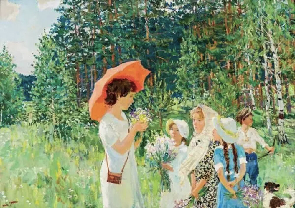 Аркадий Пластов "Урок ботаники". Источник: https://artchive.ru/artists/2149~Arkadij_Aleksandrovich_Plastov/works