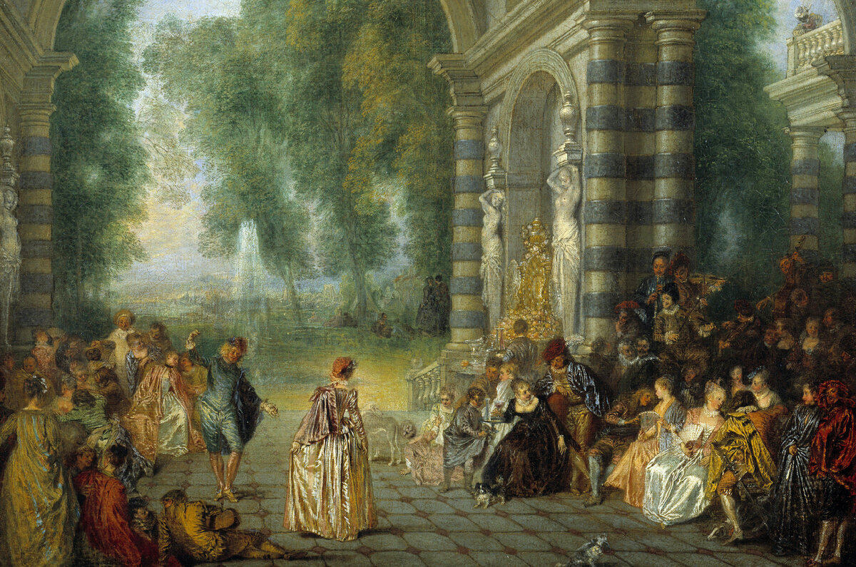 А. Ватто - Радости бала (1714). Экспонируется в картинной галерее Дальвичского колледжа (Лондон)