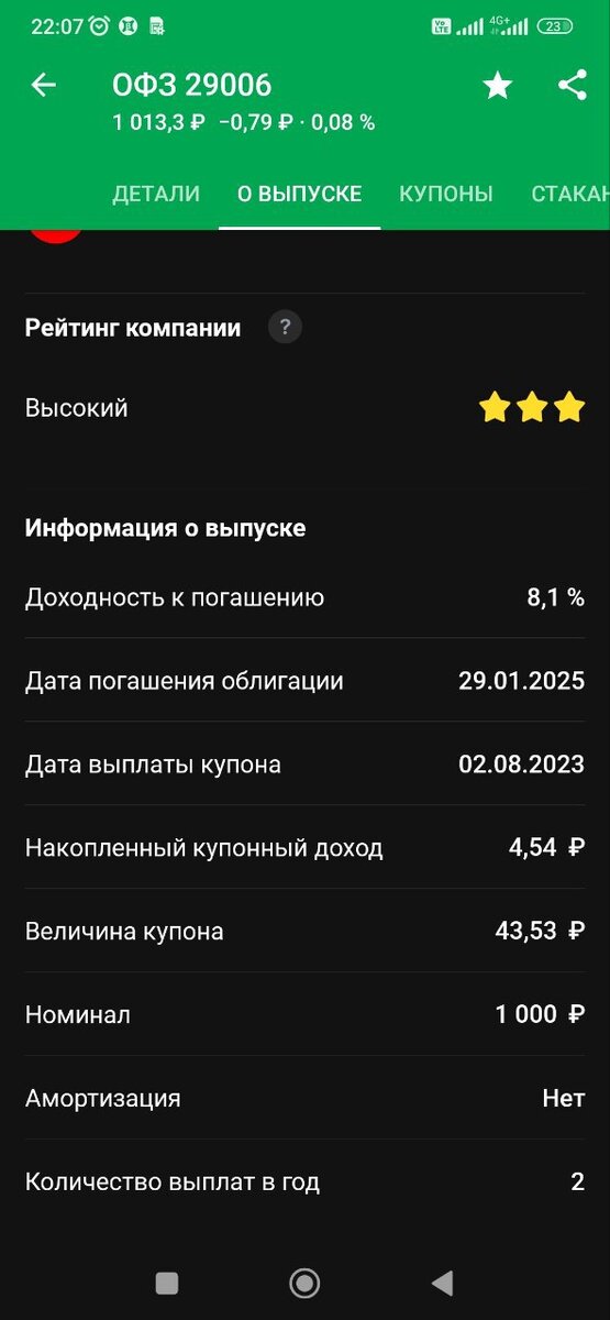 Описание облигации ОФЗ 29006