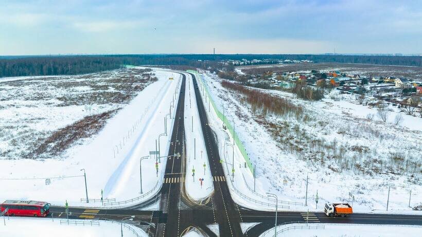    Четырёхполосная трасса "Варшавское шоссе — Андреевское — Яковлево" © Комплекс градостроительной политики и строительства города Москвы