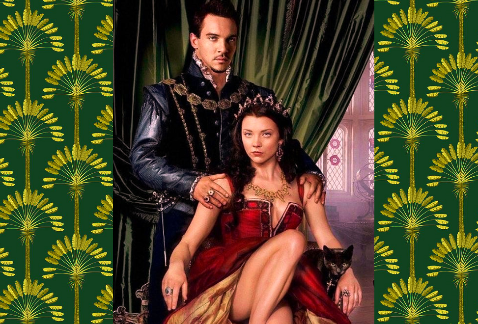 Кадр из сериала "Тюдоры". Король Генрих – Джонатан Риз Майерс, королева Анна – Мария Натали Дормер.