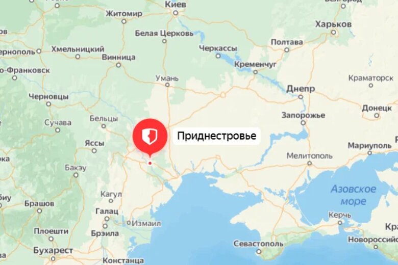 Карта украины приднестровье