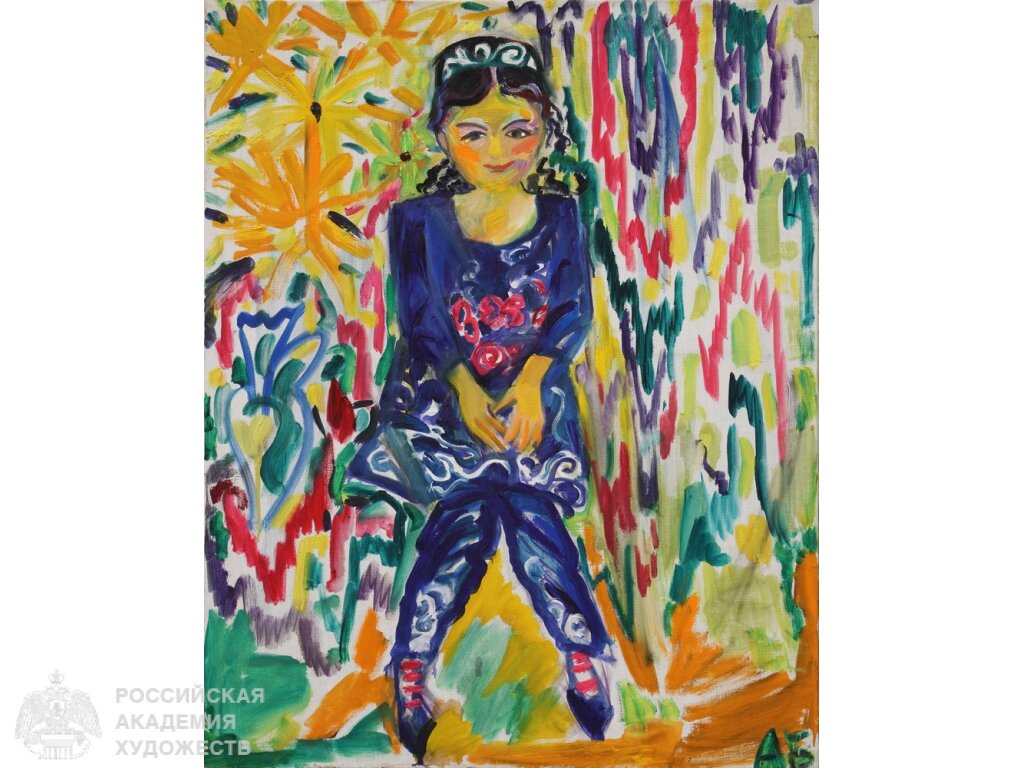 А.М. Бирштейн. Алиса. 2019. Холст, масло. 100х90. Собственность автора.