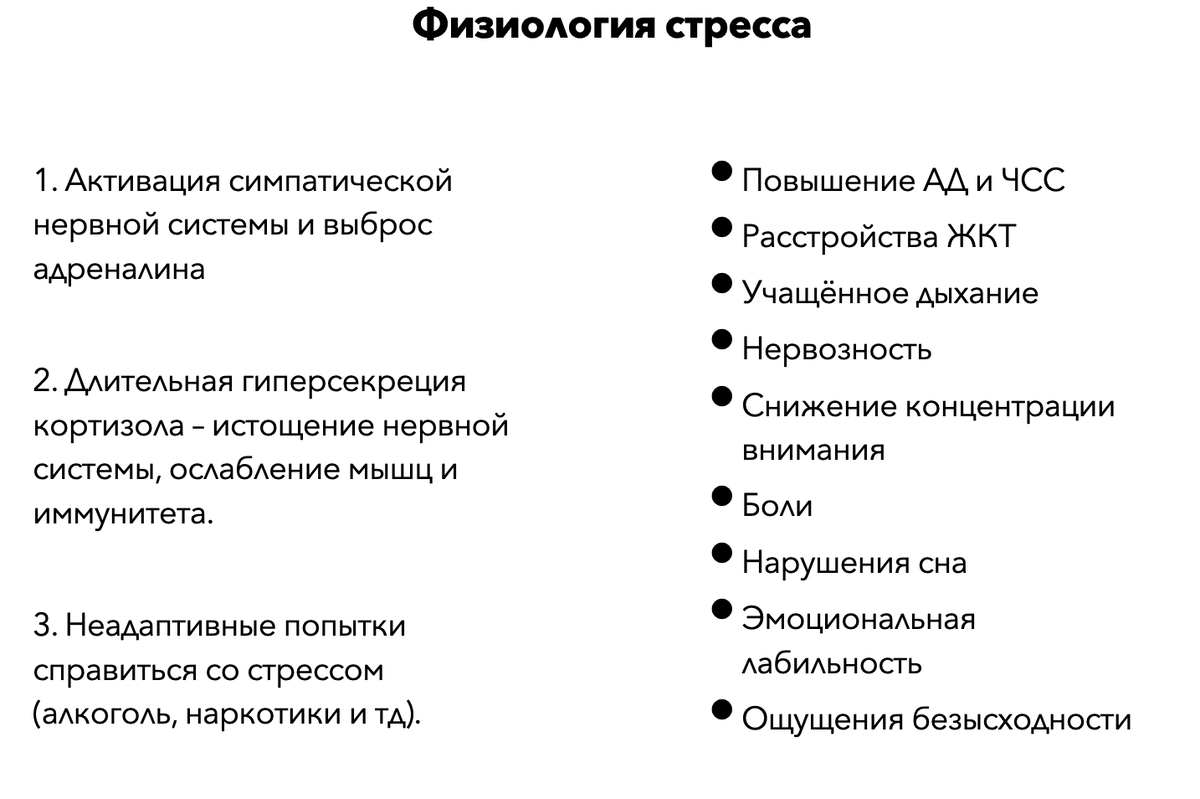Физиологическая стрессовая ситуация