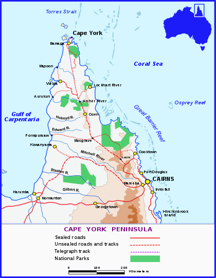 Кейп-Йорк — крупный полуостров, расположенный на севере штата Квинсленд в Австралии, между Большим Барьерным рифом в Коралловом море, Торресовом проливом и заливом Карпентария