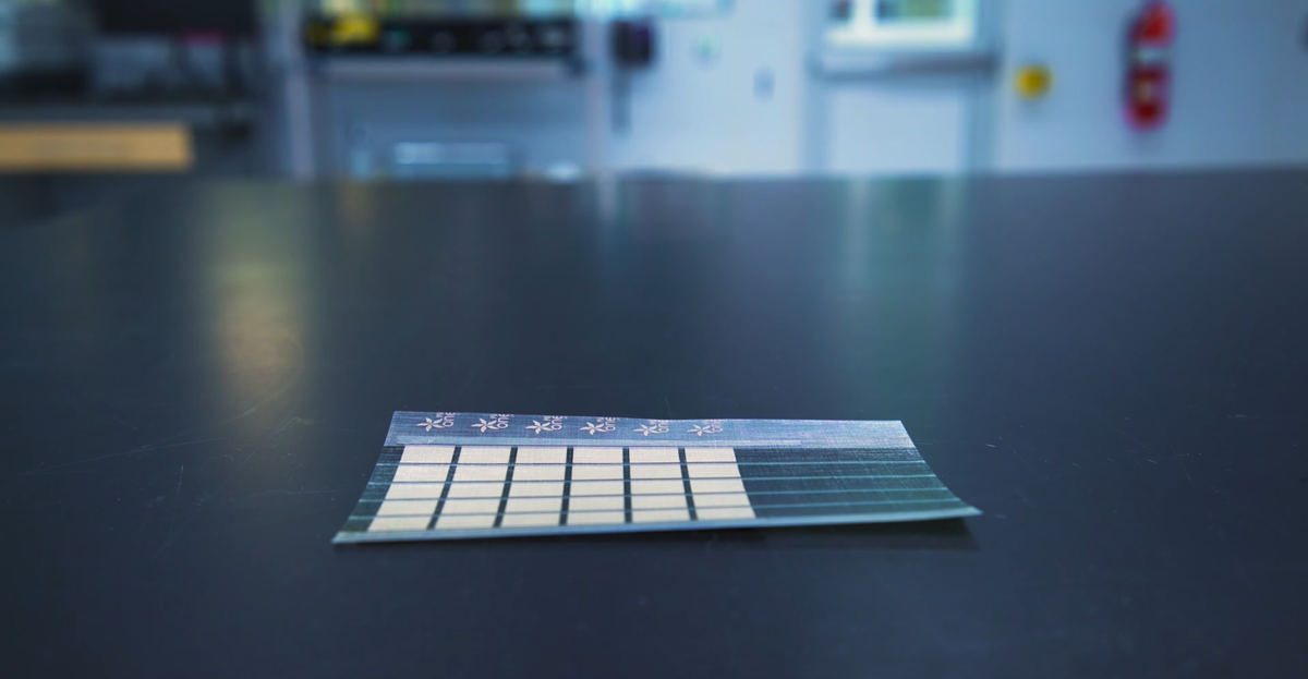 Вот так выглядит чернильная солнечная панель 