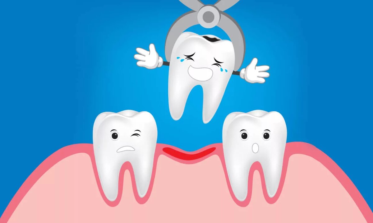 Три стоматолога. Молочные зубы. Иллюстрация зубов.