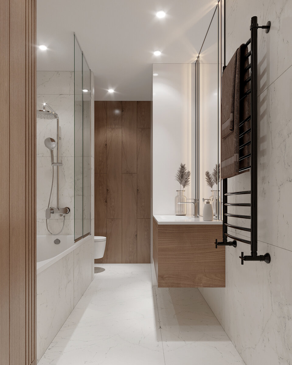 Кадр из дизайн проекта квартиры в ЖК «Аквамарин» (г.Владивосток)