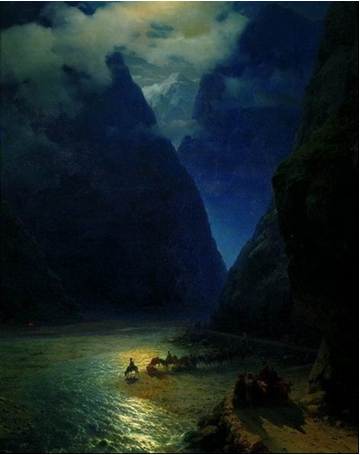 И. К. Айвазовский. Дарьяльское ущелье. 1862 г.