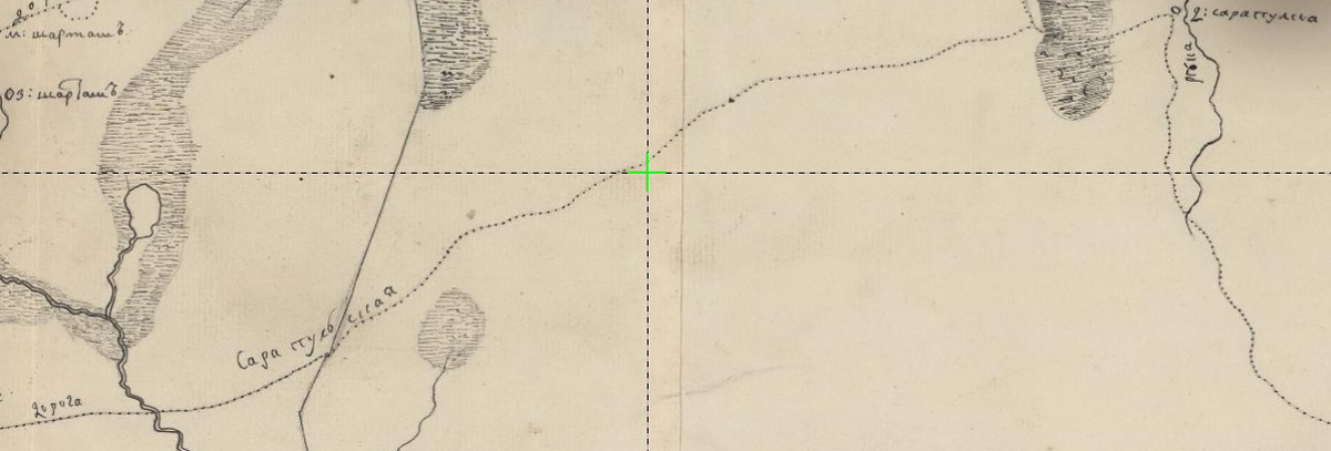 Фрагмент карты 1754 года