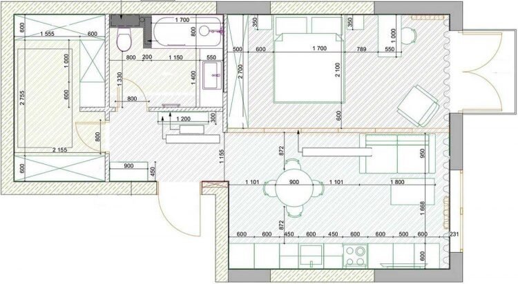 Мрамор, латунь и дерево. Просторный интерьер с изысканными деталями
