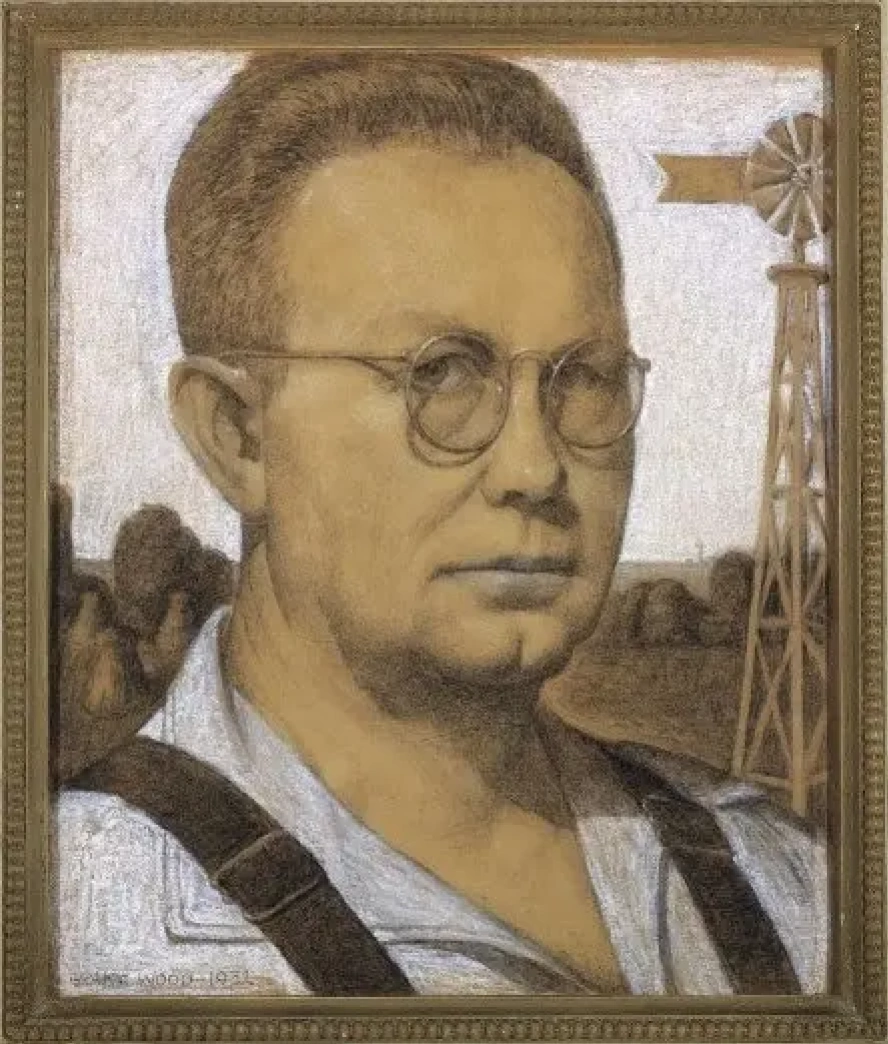 Автопортрет. Эскиз Грант Вуд
1932, 36.8×30.5 см