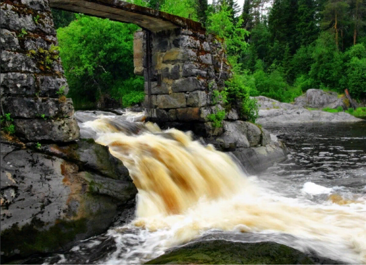 Водопад Мюллюкюля Карелия