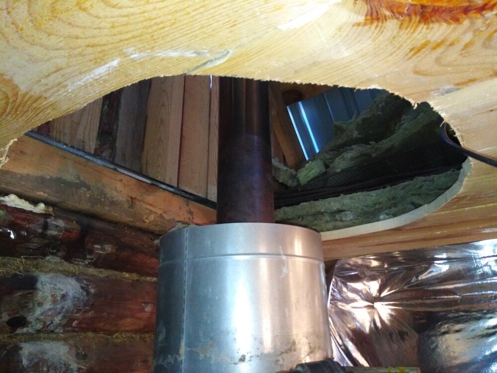 Отверстие в чердак диаметром 800 мм.