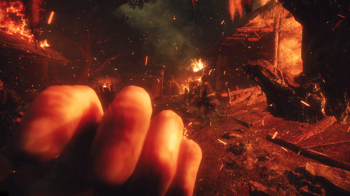 Злодеи грабят и убивают, но вдруг появляется небольшая группа защитников (один из них - наш персонаж) ⚔️