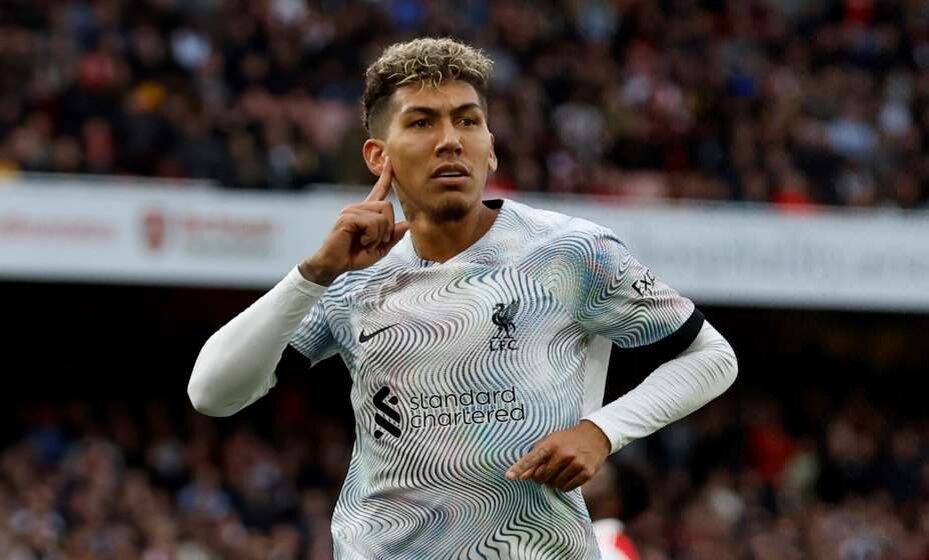    Роберто Фирмино празднует взятие ворот. Фото: Reuters