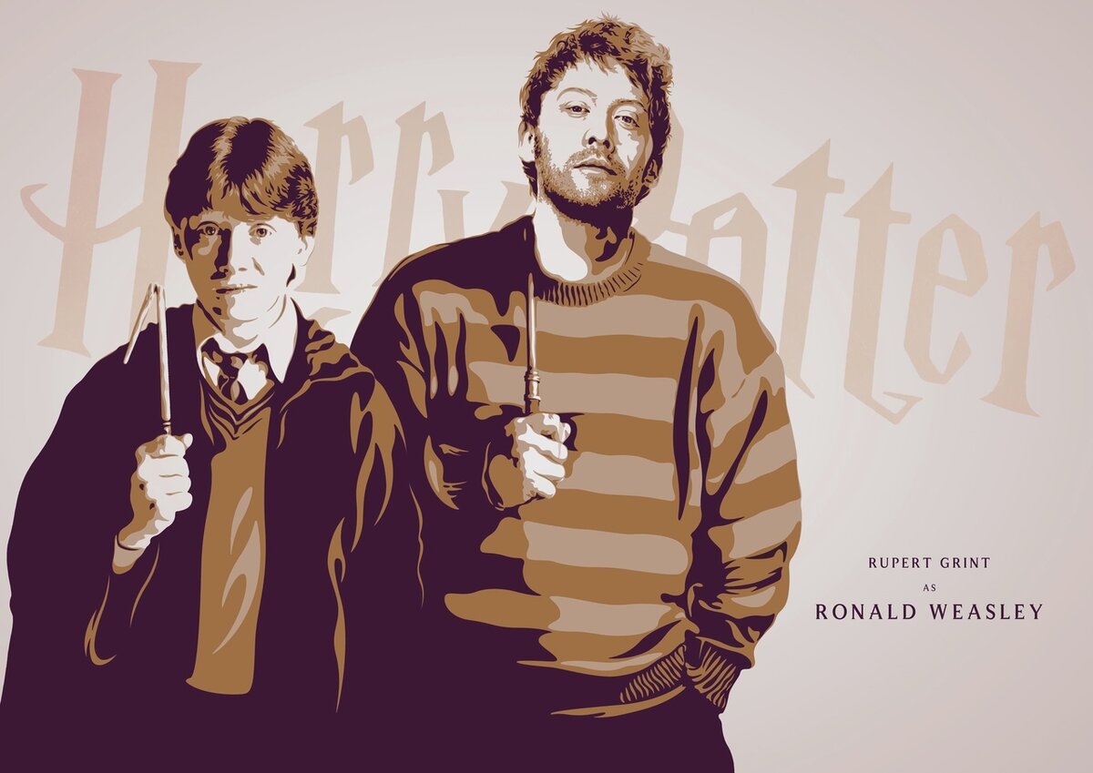 Ronald Weasley through the years, by Alexey Kovin