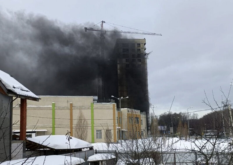    В Ленинском городском округе загорелся строящийся ЖК «Миловидное»