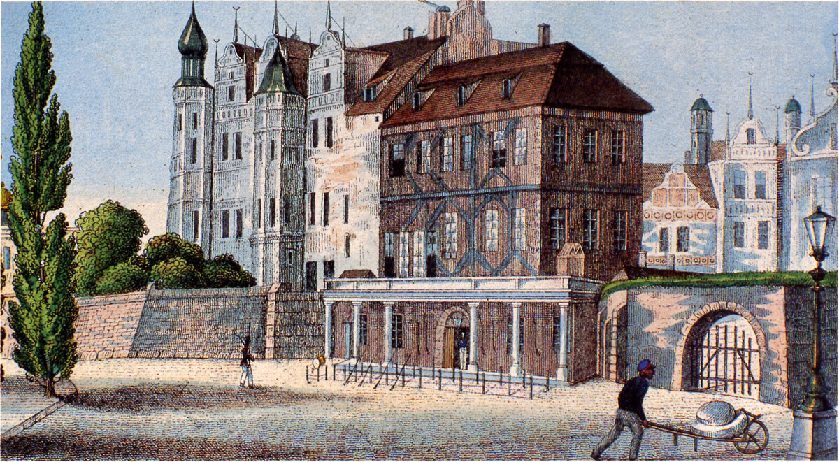 Шверинский замок в 1845 году