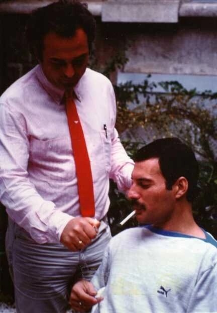 Массимо Бонелли и Фредди Меркьюри — Милан, сентябрь 1984 г.