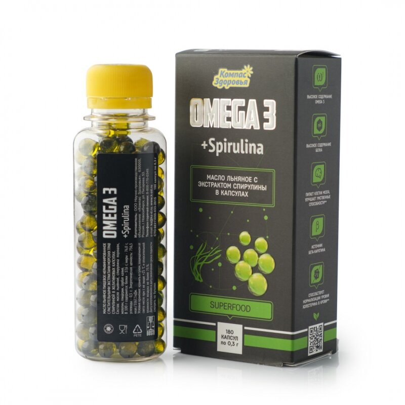 Омега-3 с спирулиной