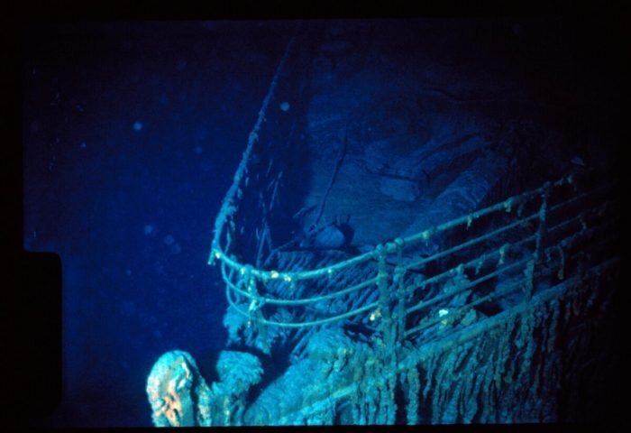 Носовая часть судна «Титаник». (Courtesy of WHOI Archives /©Woods Hole Oceanographic Institution)